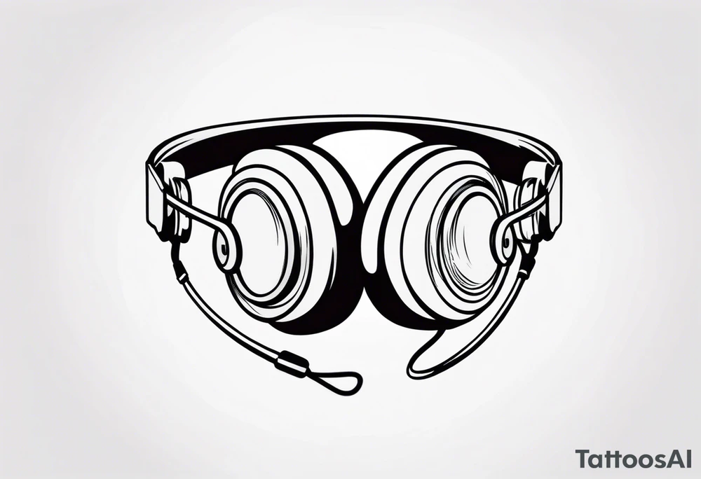 Headphones with L and R tattoo idea