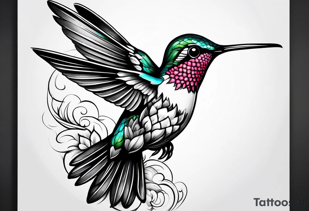 hummingbird tattoo idea