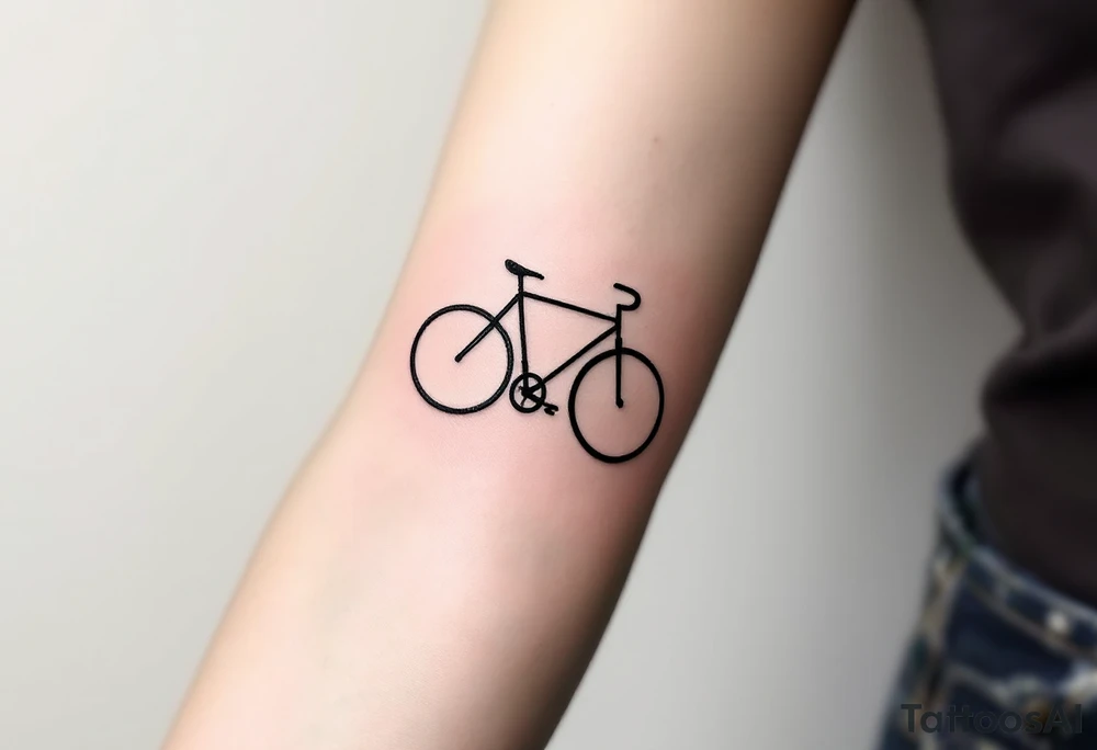 cyclist sketch tattoo idea