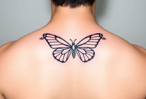 Butterfly chain tattoo idea