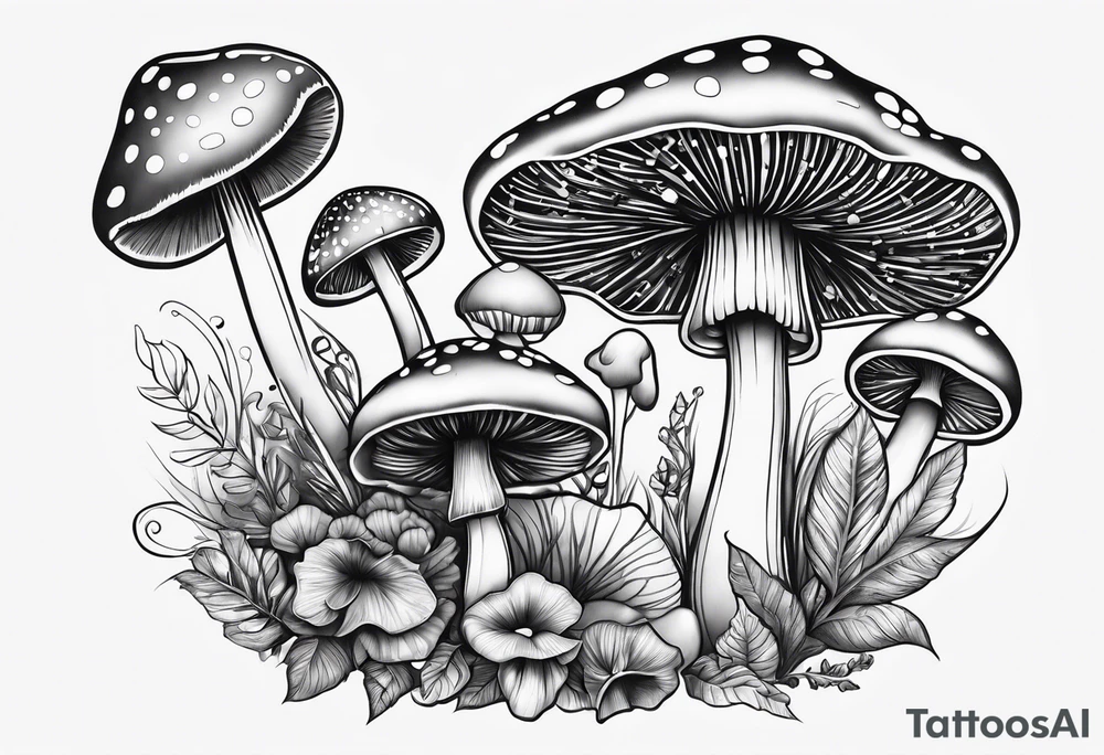 "Graceful Mushrooms" tattoo idea