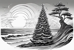 Christmas tree.  Salt air. Ocean. tattoo idea