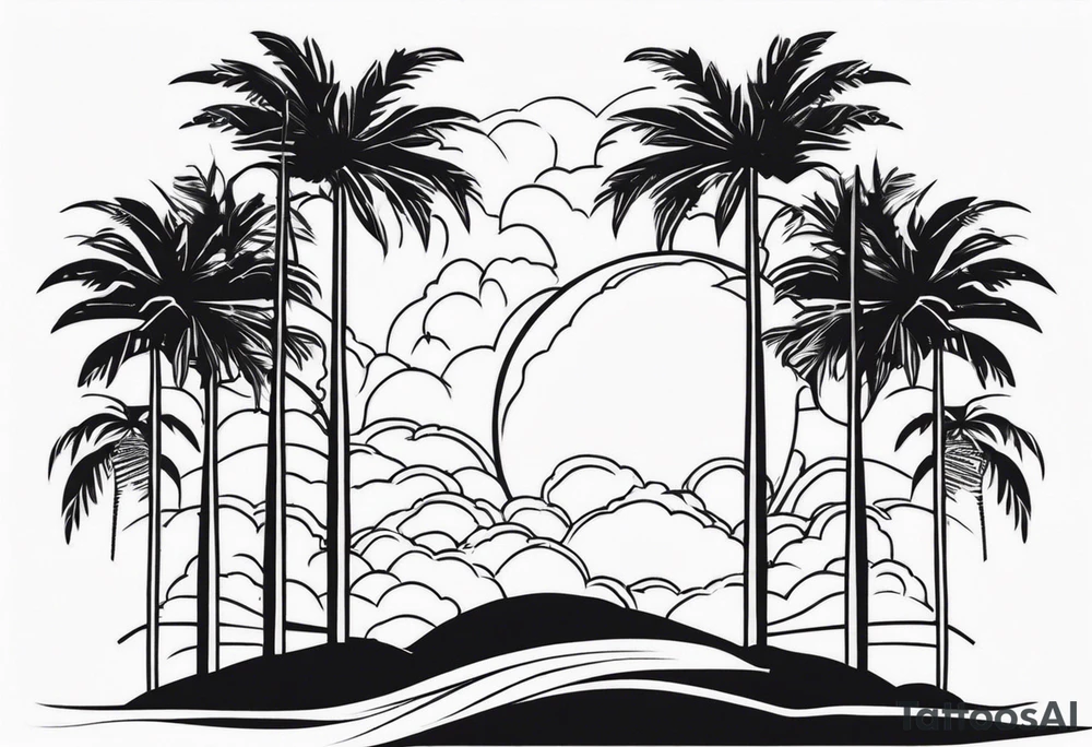 palm trees tattoo idea