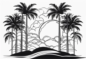 palm trees tattoo idea