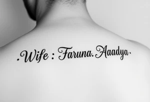 Wife: Taruna
Daughter: Aadya tattoo idea