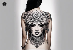 Full Back tattoo covering the whole back woman tattoo idea
