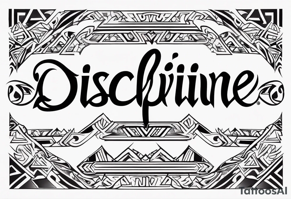 discipline consistency tribal tattoo idea