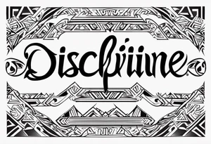 discipline consistency tribal tattoo idea