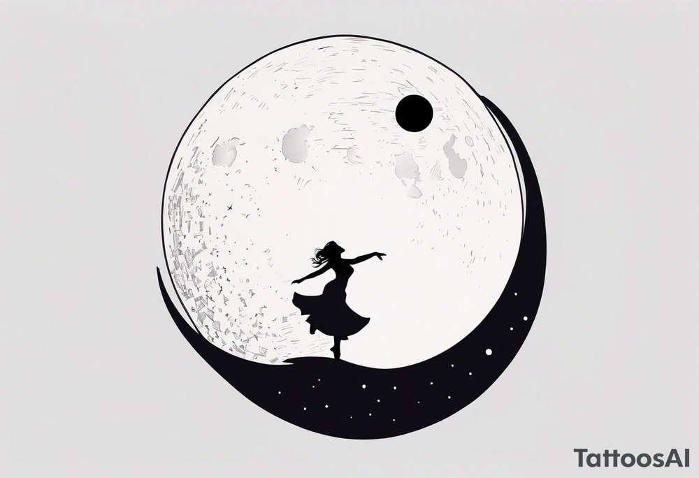 a moon made with words saying
dancing in the moonlight tattoo idea a moon made with words saying
dancing in the moonlight tattoo idea