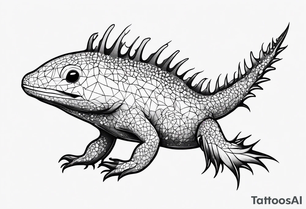 axolotl, cute tattoo idea