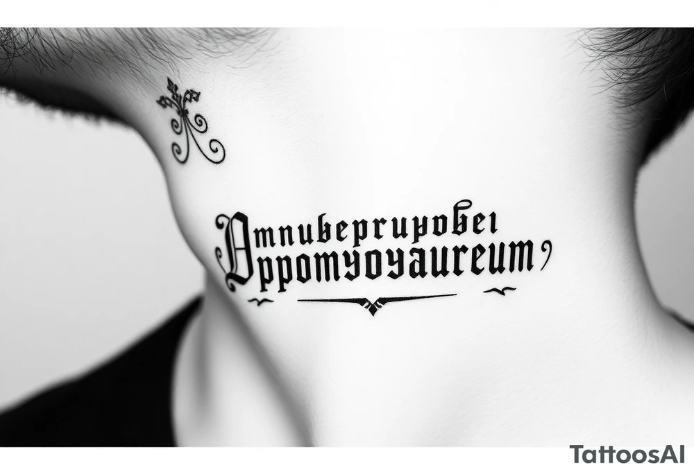 russian orthodox phrase IN russian Cyrillic on the side of my left neck tattoo idea