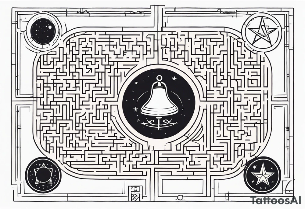 Bell, Maze, tracks, North Star, Graveyard, Mask, Eternal, Rewind, tattoo idea