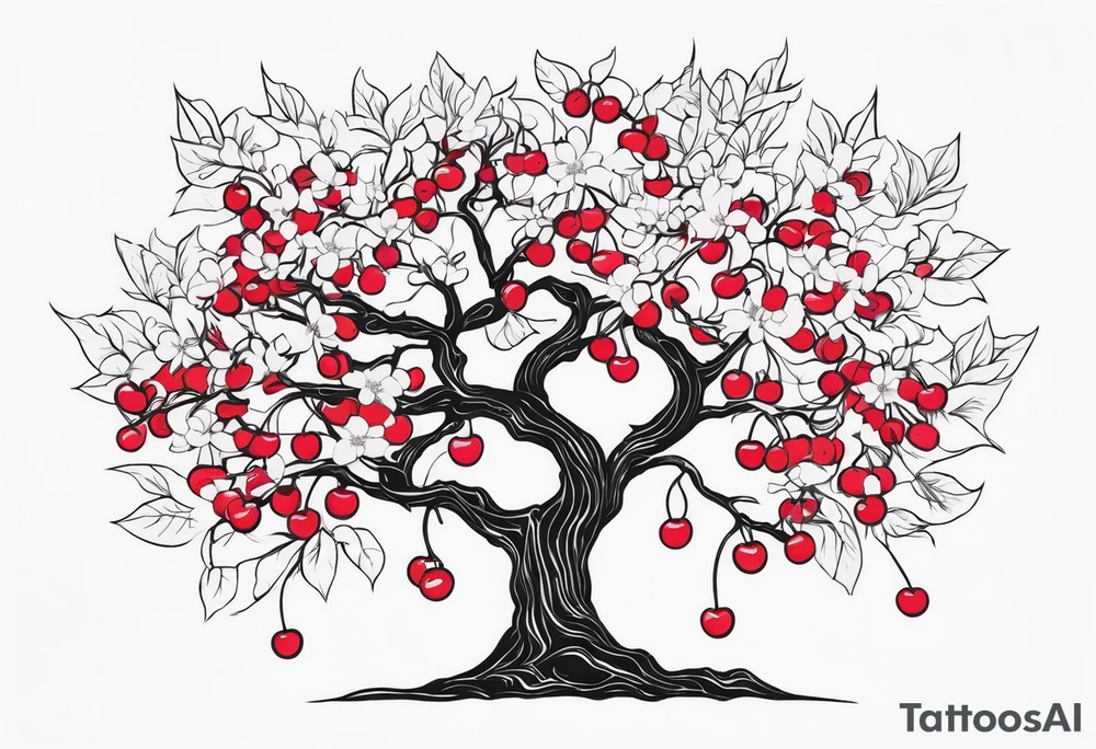 Cherry tree tattoo idea