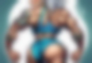 Muscular old lady showing off muscles. tattoo idea