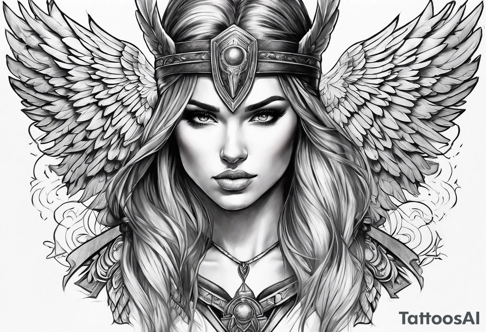 valkyrie wings tattoo idea