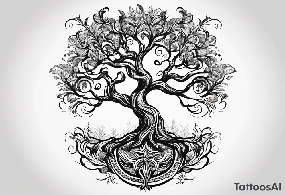 I would like a tattoo of a tree, but the branches spread across the arm in a tribal fashion tattoo idea