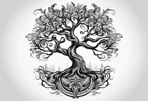 I would like a tattoo of a tree, but the branches spread across the arm in a tribal fashion tattoo idea