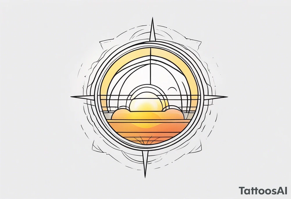 A very simple sun tattoo idea