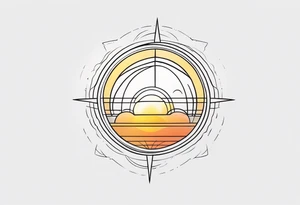 A very simple sun tattoo idea