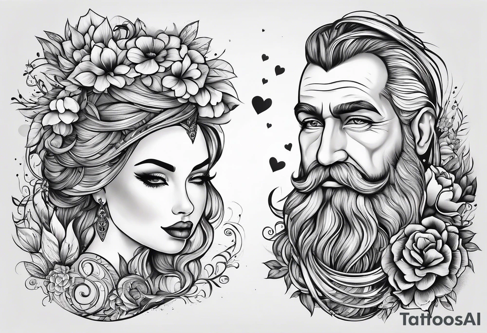 passion innovative intelligent love funny caring nice affectionate grumpy kind loving tattoo idea