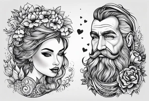 passion innovative intelligent love funny caring nice affectionate grumpy kind loving tattoo idea