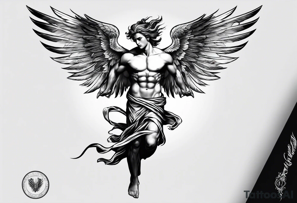 icarus classical design tattoo idea