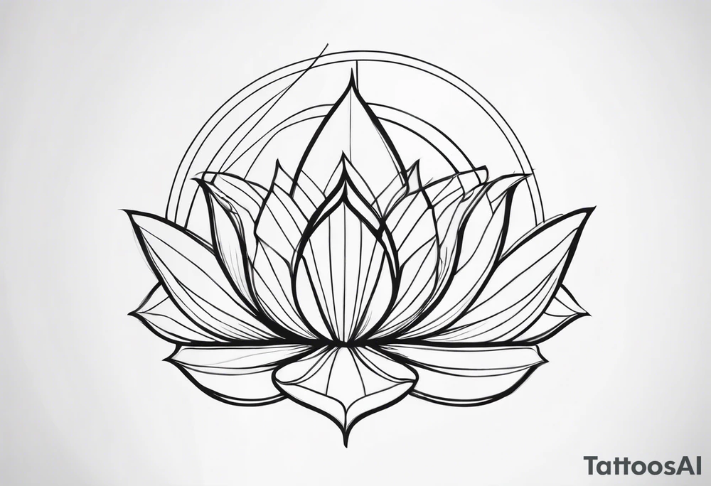 Golden ratio with lotus tattoo idea