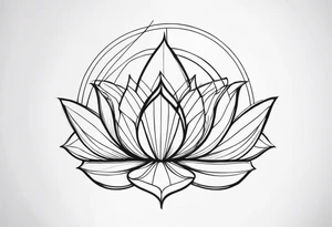 Golden ratio with lotus tattoo idea