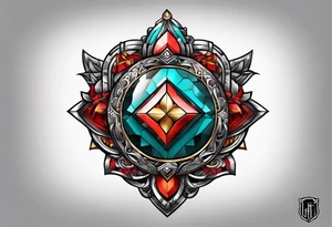 shield knot shoulder tattoo tattoo idea