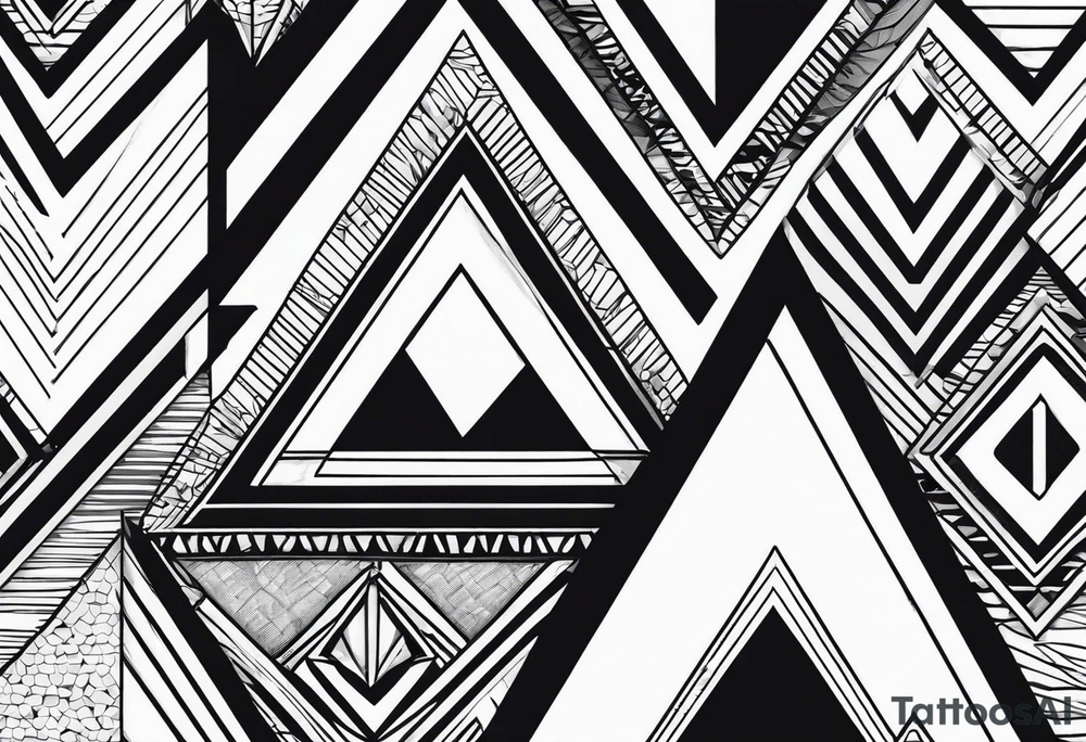 triangle pattern tattoo idea
