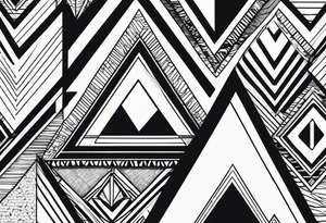triangle pattern tattoo idea