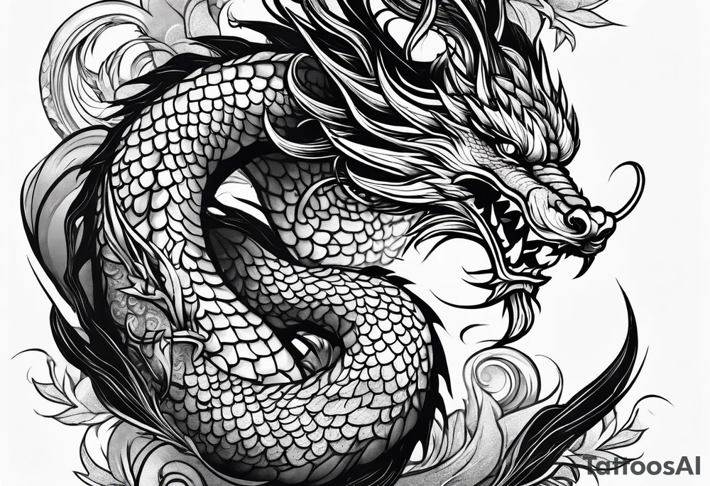 eastern dragon tatoo for woman tattoo idea
