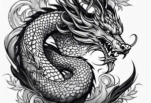 eastern dragon tatoo for woman tattoo idea