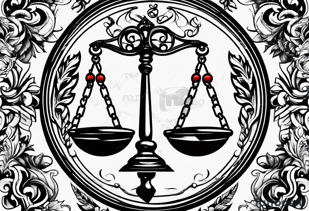justice emblem tattoo idea