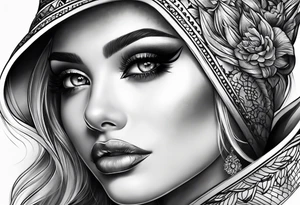 Feminine Eye melting tattoo idea