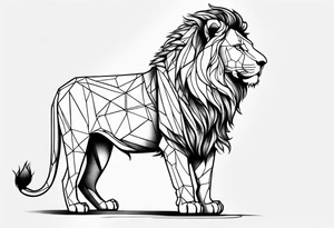 lion messed with woman tattoo idea