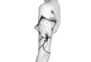 stingray, coral, jellyfish tattoo idea