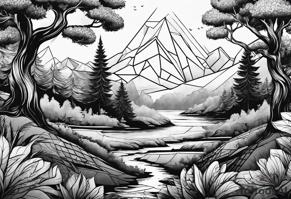 concept design, trees, tattoo idea