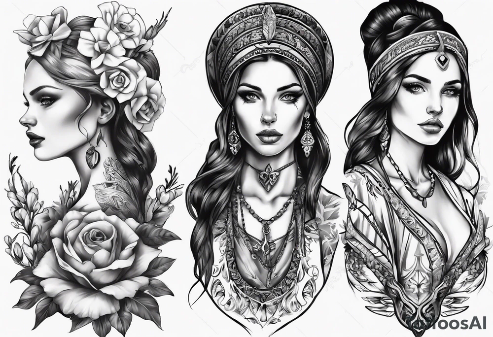 Beautiful Ukrainian Woman Forward tattoo idea