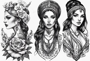 Beautiful Ukrainian Woman Forward tattoo idea