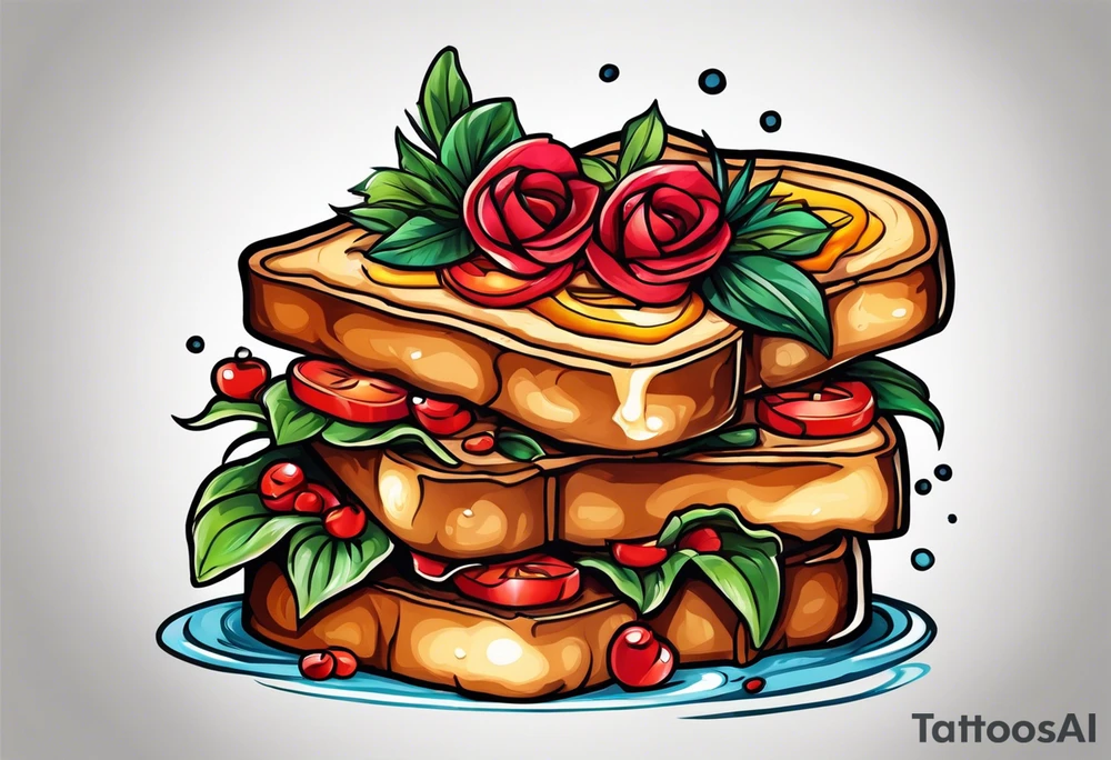 Burnt toast tattoo idea