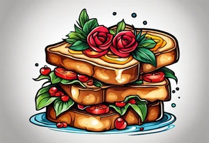 Burnt toast tattoo idea