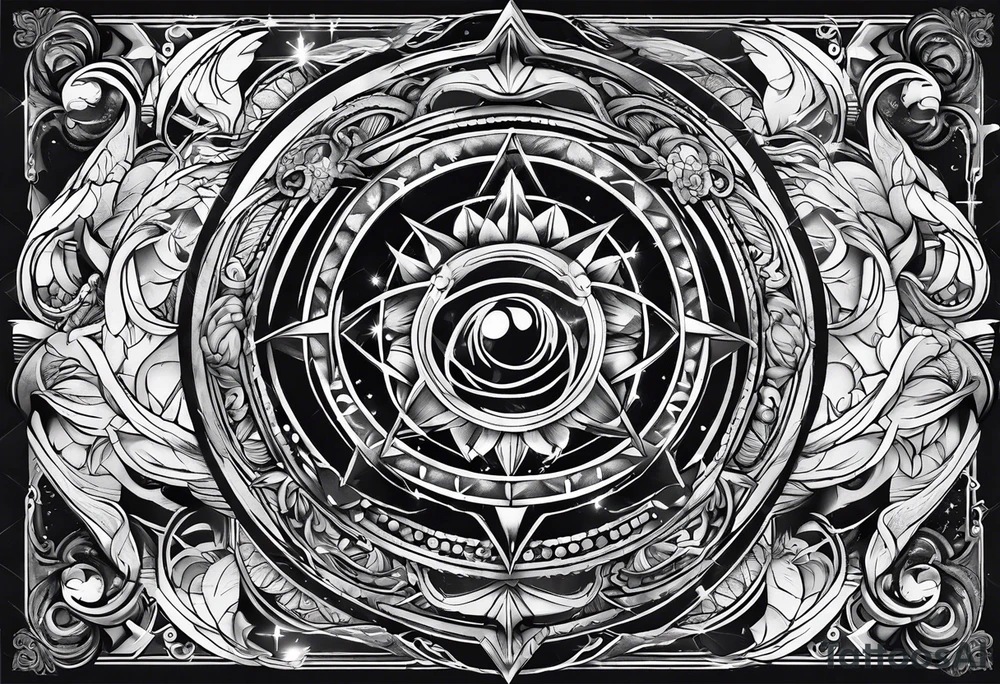 Celestial forms of life tattoo idea