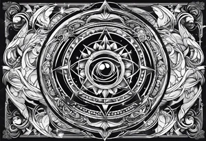 Celestial forms of life tattoo idea