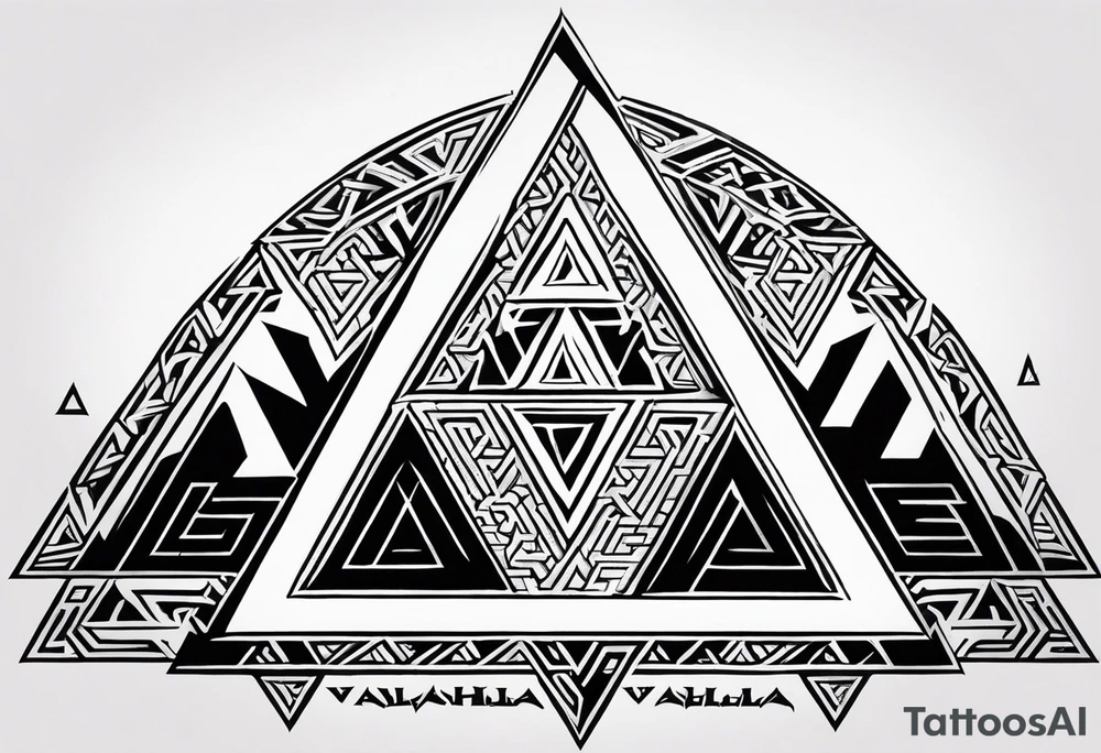 Valhalla word 
valknut tattoo idea