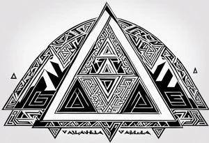 Valhalla word 
valknut tattoo idea