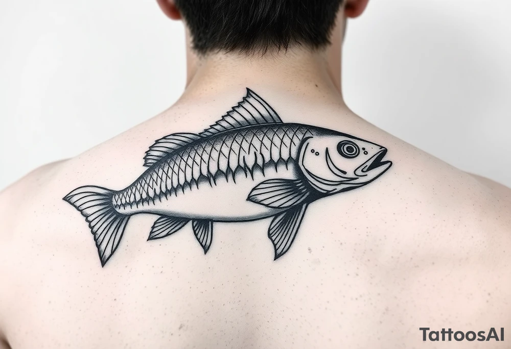 Only using the word picses creat a unique image with fishes tattoo idea