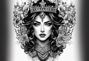 Inspired by the iconic character from the movie, this tattoo would capture the regal nature and emotional impact of the story, perhaps including elements like a crown or a royal mantle. tattoo idea