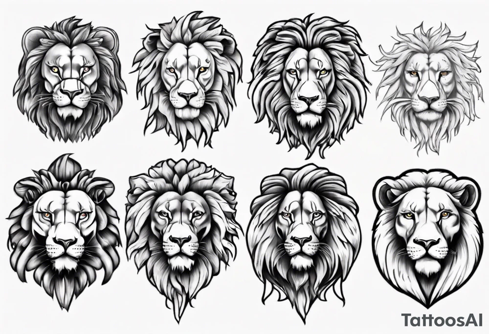 Lion statue tattoo idea