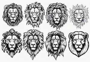 Lion statue tattoo idea